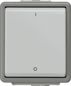 DELTA fläche IP44 surface-m. OFF switch with I/O symbols, 2-pole