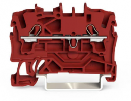 2-wire feed-through terminal, spring-clamp connection, 0.25-2.5 mm², 1 pole, 24 A, 8 kV, red, 2002-1203