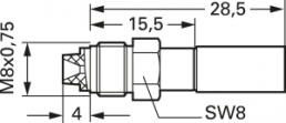 FME socket 50 Ω, 1.5/3.8, crimp connection, straight, 100027730