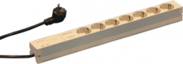 Socket Strip, SCHUKO, 7 Sockets, 19", With MainsSuppression Filter