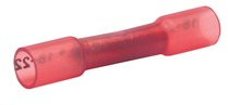 Butt connector with heat shrink insulation, 0.5-1.0 mm², AWG 20 to 17, red, 36 mm