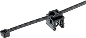 Edge clip, max. bundle Ø 48 mm, nylon/steel galvanized, black, (L x W x H) 188 x 14.7 x 17 mm