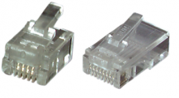 Plug, RJ12, 6 pole, 6P6C, crimp connection, 37518.1-100