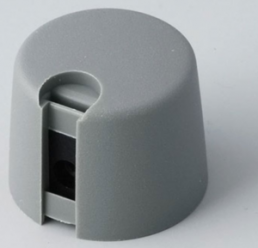 Rotary knob, 4 mm, plastic, gray, Ø 20 mm, H 16 mm, A1020048