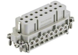 Socket contact insert, 16A, 16 pole, screw connection, with PE contact, 09200162891