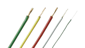 Silicone-Stranded wire, high flexible, halogen free, SiliVolt-2V, 1.0 mm², green, outer Ø 3.9 mm