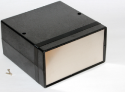 ABS device enclosure, (L x W x H) 160 x 160 x 86 mm, black (RAL 9005), IP54, 1598EBK