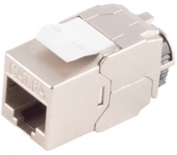RJ45 Keystone, Cat 6A, socket to cable, straight, BS08-10032