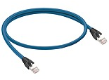 Sensor actuator cable, RJ45-cable plug, straight to RJ45-cable plug, straight, 4 pole, 10 m, TPE, turquoise, 1.5 A, 15129