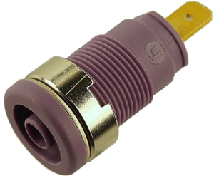 4 mm socket, flat plug connection, mounting Ø 12.2 mm, CAT III, purple, SEB 2610 F4,8 VI