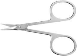 High precision scissors – extra fine, straight blade. OAL: 90mm