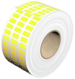 Polyester Label, (L x W) 12 x 6 mm, yellow, Roll with 10000 pcs