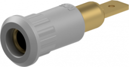 4 mm socket, plug-in connection, mounting Ø 8.2 mm, gray, 64.3010-28