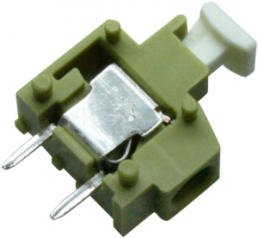 PCB terminal, 1 pole, pitch 5 mm, AWG 24-16, 17.5 A, push-in cage clamp, light green, 235-747/331-000