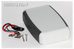 ABS handheld enclosure, (L x W x H) 117 x 79 x 33 mm, light gray (RAL 7035), IP54, 1553CGYBAT