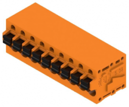 PCB terminal, 9 pole, pitch 5.08 mm, AWG 24-12, 20 A, spring-clamp connection, orange, 1330790000