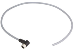 Sensor actuator cable, M8-cable socket, angled to open end, 4 pole, 1.5 m, PVC, gray, 21348300481015