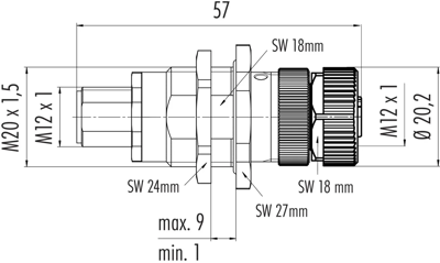 09 5247 00 12 binder Sensor-Actuator Adapter Image 2