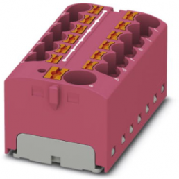 Distribution block, push-in connection, 0.2-6.0 mm², 13 pole, 32 A, 6 kV, pink, 3273895