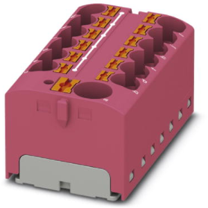 Distribution block, push-in connection, 0.2-6.0 mm², 13 pole, 32 A, 6 kV, pink, 3273895