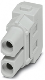 Socket contact insert, 2 pole, unequipped, crimp connection, 1414361