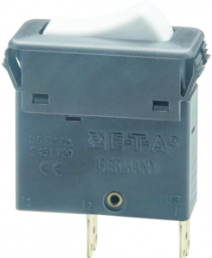Thermal circuit breaker, 1 pole, 15 A, 50 V (DC), 240 V (AC), faston plug 6.3 x 0.8 mm, snap-in, IP40