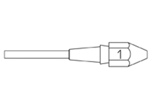 Vacuum nozzle, Ø 2.5 mm, (L) 10.5 mm, XDS 1