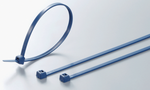 Cable tie, polyamide, (L x W) 301 x 4.8 mm, bundle-Ø 10 to 80 mm, blue, -40 to 85 °C