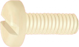 Pan head screw, slot, M3, 6 mm, polyamide, DIN 85/ISO 1580