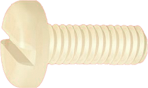 Pan head screw, slotted, M3, 10 mm, polyamide, DIN 85/ISO 1580