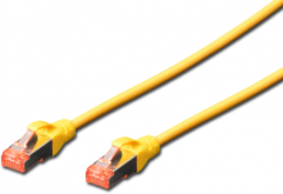 Patch cable, RJ45 plug, straight to RJ45 plug, straight, Cat 6, S/FTP, LSZH, 3 m, yellow