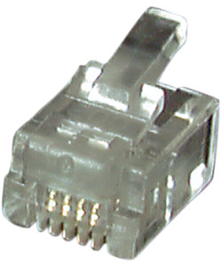 Plug, RJ10, 4 pole, 4P4C, IDC connection, cable assembly, 37517.1-100