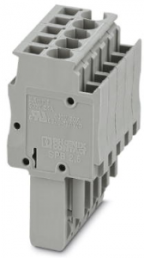 Plug, spring balancer connection, 0.08-4.0 mm², 5 pole, 24 A, 6 kV, gray, 3040143