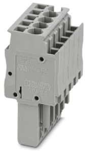Plug, spring balancer connection, 0.08-4.0 mm², 5 pole, 24 A, 6 kV, gray, 3040143