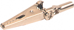 Alligator clip, silver, max. 5 mm, L 49.5 mm, CAT O, socket 4 mm, AGS 20