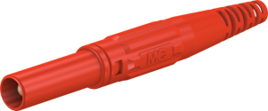 4 mm plug, screw connection, 2.5 mm², CAT III, red, 66.9196-22
