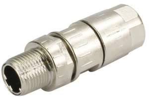 Plug, M12, 4 pole, crimp connection, screw locking, straight, 21038811406