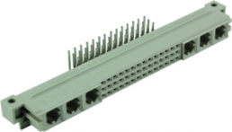 Female connector, type M, 42 pole, a-b-c, pitch 2.54 mm, solder pin, angled, 09732426801