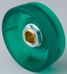 Rotary knob, 6.35 mm, polycarbonate, green, Ø 33 mm, H 14 mm, B8233635
