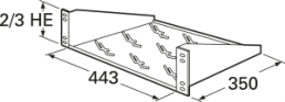 Sliding rail, (L x W x H) 443 x 350 x 44 mm, 315-810-20