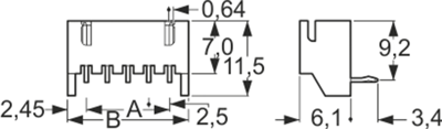 S3B-XH-A (LF)(SN) JST PCB Connection Systems Image 2