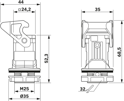 1672258 Phoenix Contact Housings for HDC Connectors Image 2