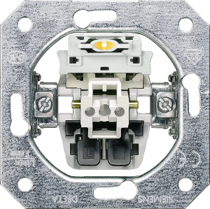 DELTA insert flush-m. OFF/two-way switch with LEDinsert, without claws