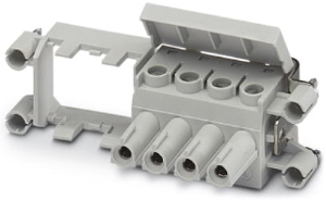 Socket contact insert, VC4, 4 pole, equipped, screw connection, with PE contact, 1607495