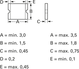 PTC fuse, self-resetting, SMD 1206, 6 V (DC), 100 A, 750 mA (trip), 350 mA (hold), 1206L035YR