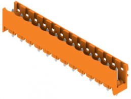 Pin header, 13 pole, pitch 5.08 mm, straight, orange, 1146580000
