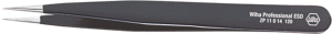 ESD precision tweezers, uninsulated, antimagnetic, Chrome-nickel-stainless steel, 120 mm, ZP11014120