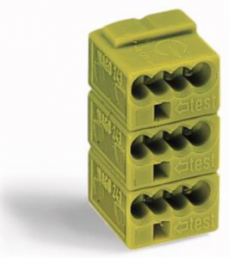 Socket terminal block, 2 pole, 0.5-1.0 mm², clamping points: 4, orange, clamp connection, 7 A