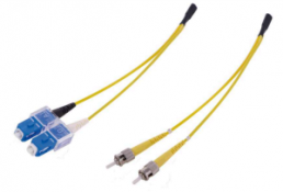 FO duplex patch cable, SC to 2x ST, 1 m, G657A1, singlemode 9/125 µm