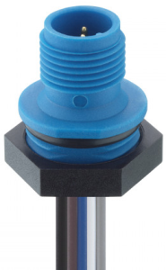 Sensor actuator cable, M12-flange plug, straight to open end, 4 pole, 0.5 m, PVC, blue, 4 A, 1230 04 T16CW104 0,5M